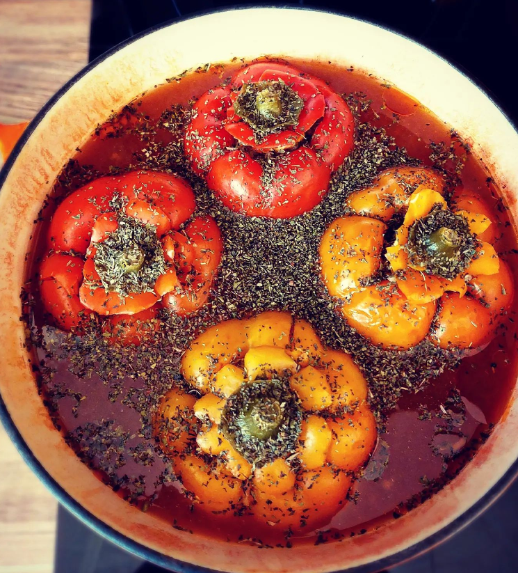 Syrian-style stuffed peppers